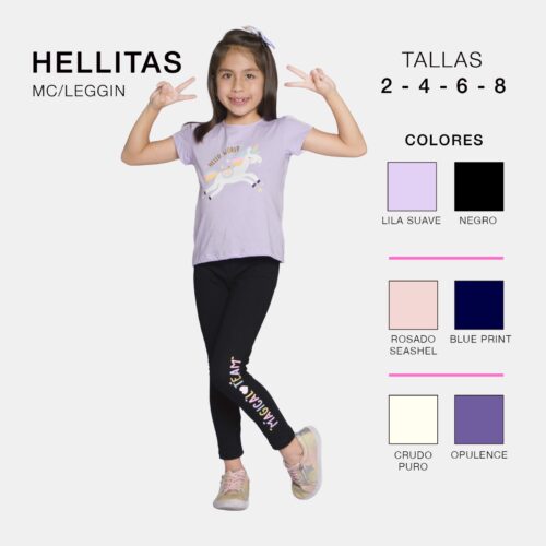 CONJUNTO CAMISETA + PANTALON INFANTIL NANETTI HELLITA CASUAL