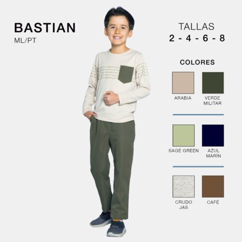 CONJUNTO BUSO + PANTALON INFANTIL NANETTI BASTIAN CASUAL