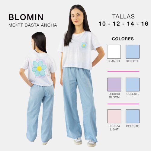 CONJUNTO BLUSA + PANTALON INFANTIL NANETTI BLOMIN CASUAL