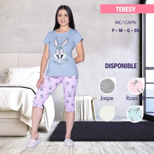 PIJAMA ELAN TERESY MULTIUSO MC CAPRI