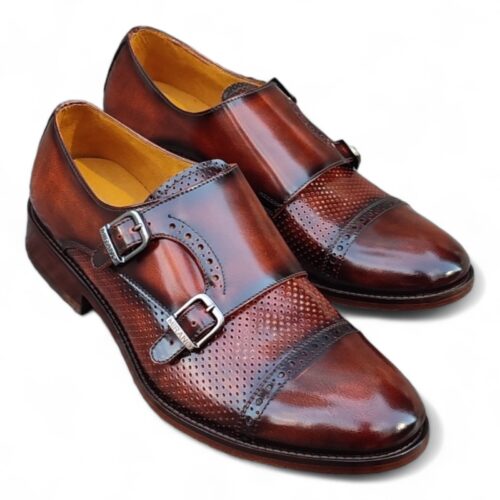 zapato Double Monk Cobre P