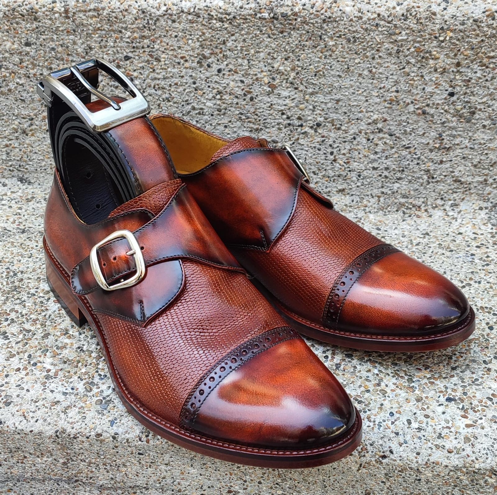 zapato Single Monkstrap Cobre