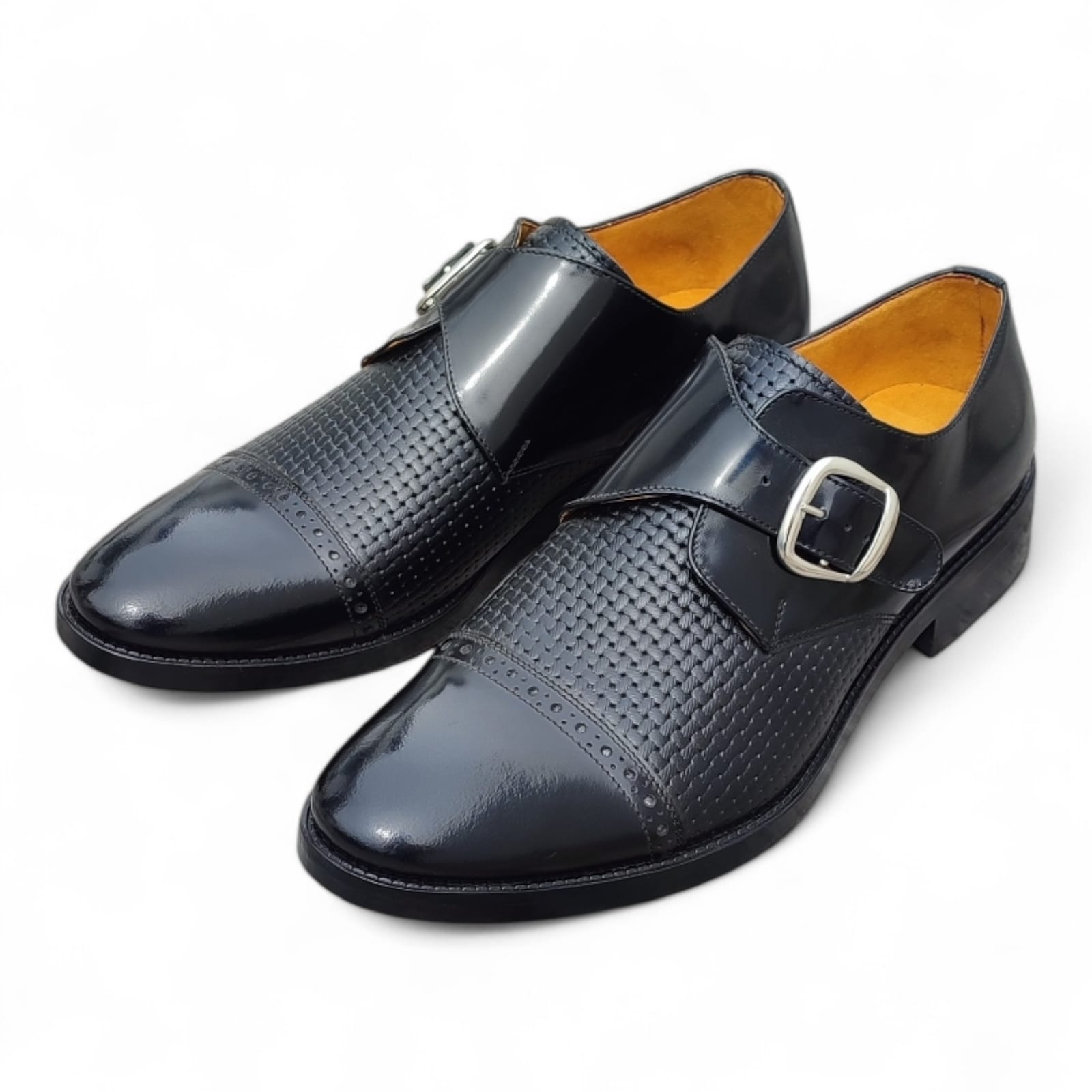 zapato Single Monkstrap Negro C.Esterillado