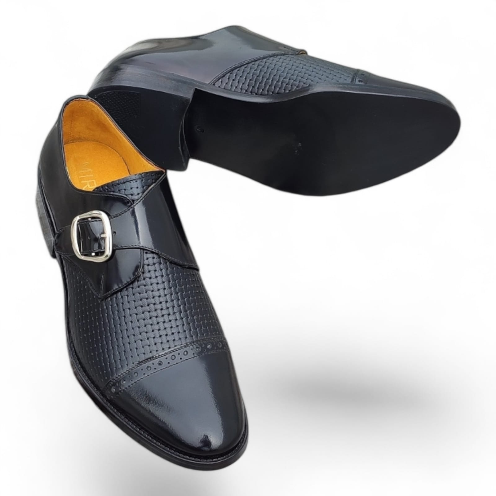 zapato Single Monkstrap Negro C.Esterillado - Imagen 2