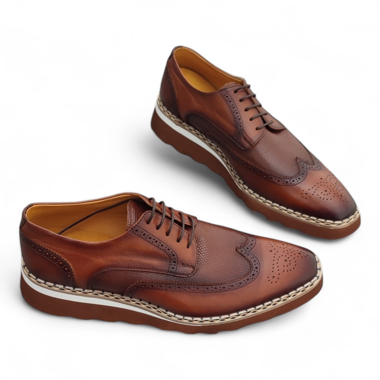 zapato Oxford Franchesco Italy- Miel - Imagen 2