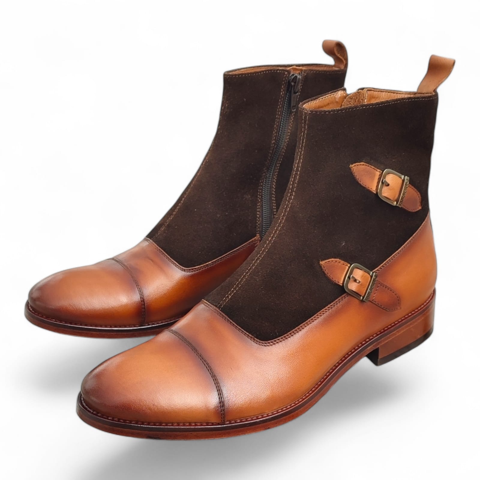 botin Octavia Monk Miel-Chocolate - Imagen 2