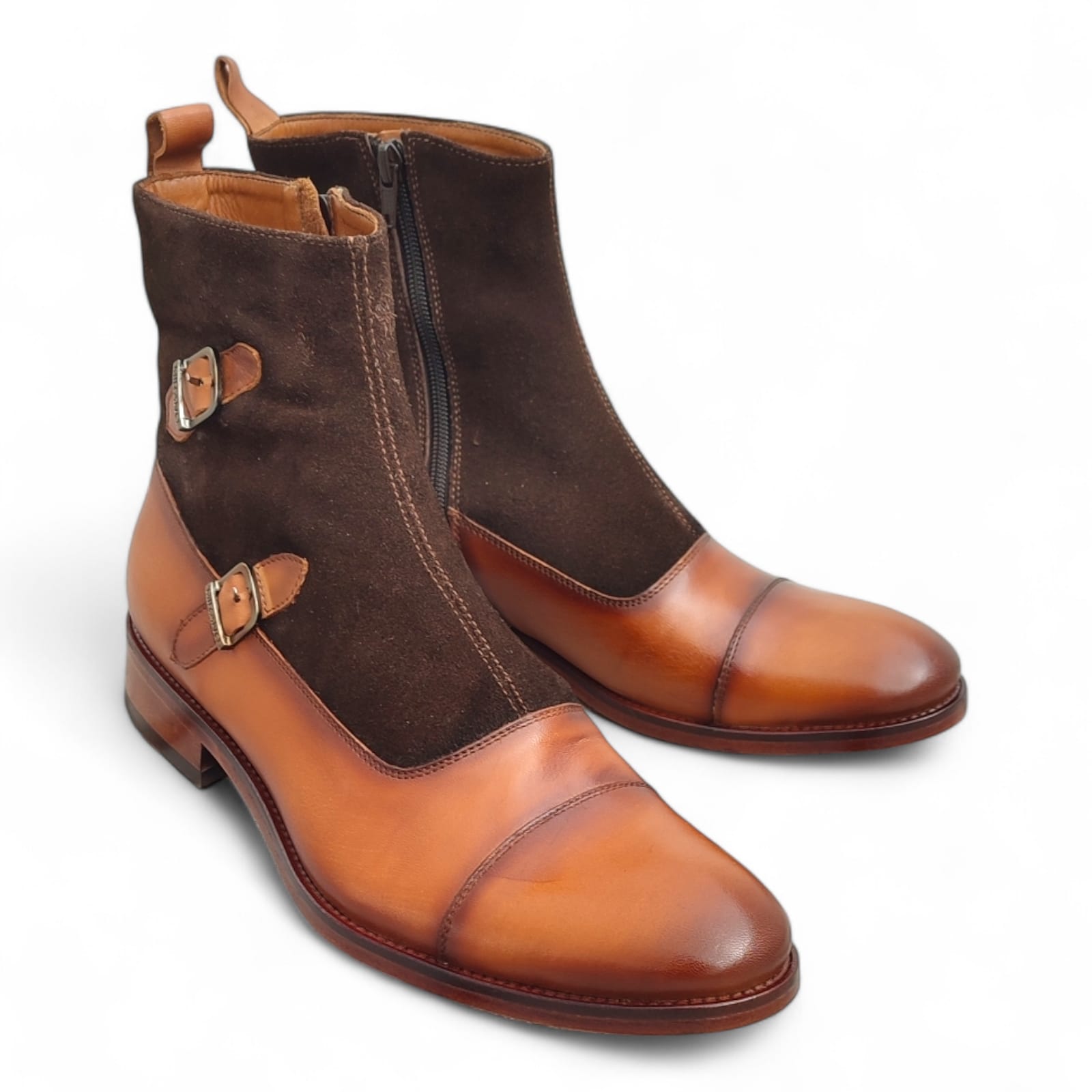 botin Octavia Monk Miel-Chocolate - Imagen 3