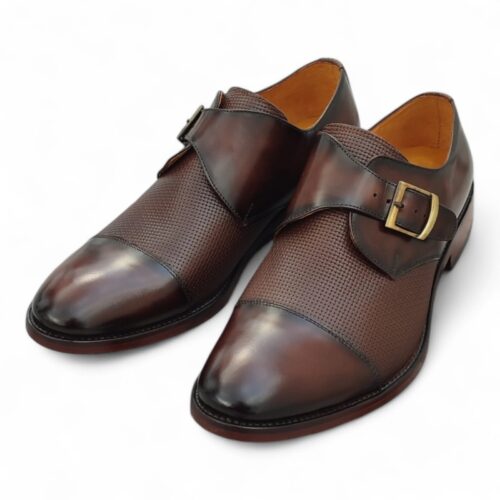 zapato Single Monkstrap Chocolate - Al Corte