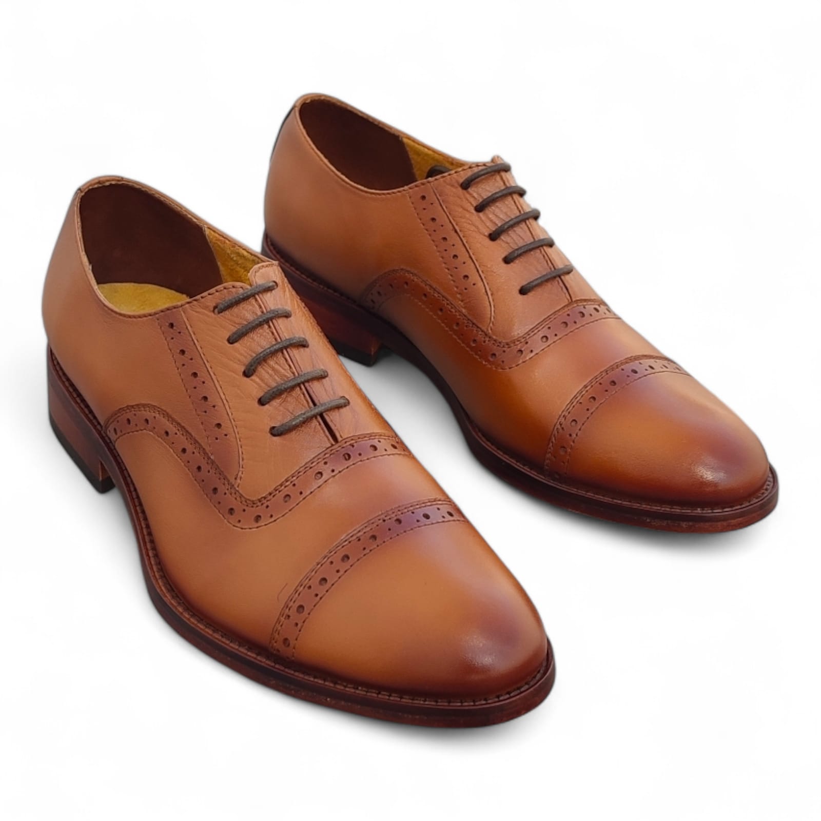 zapato Oxford Brogue Miel - Imagen 2