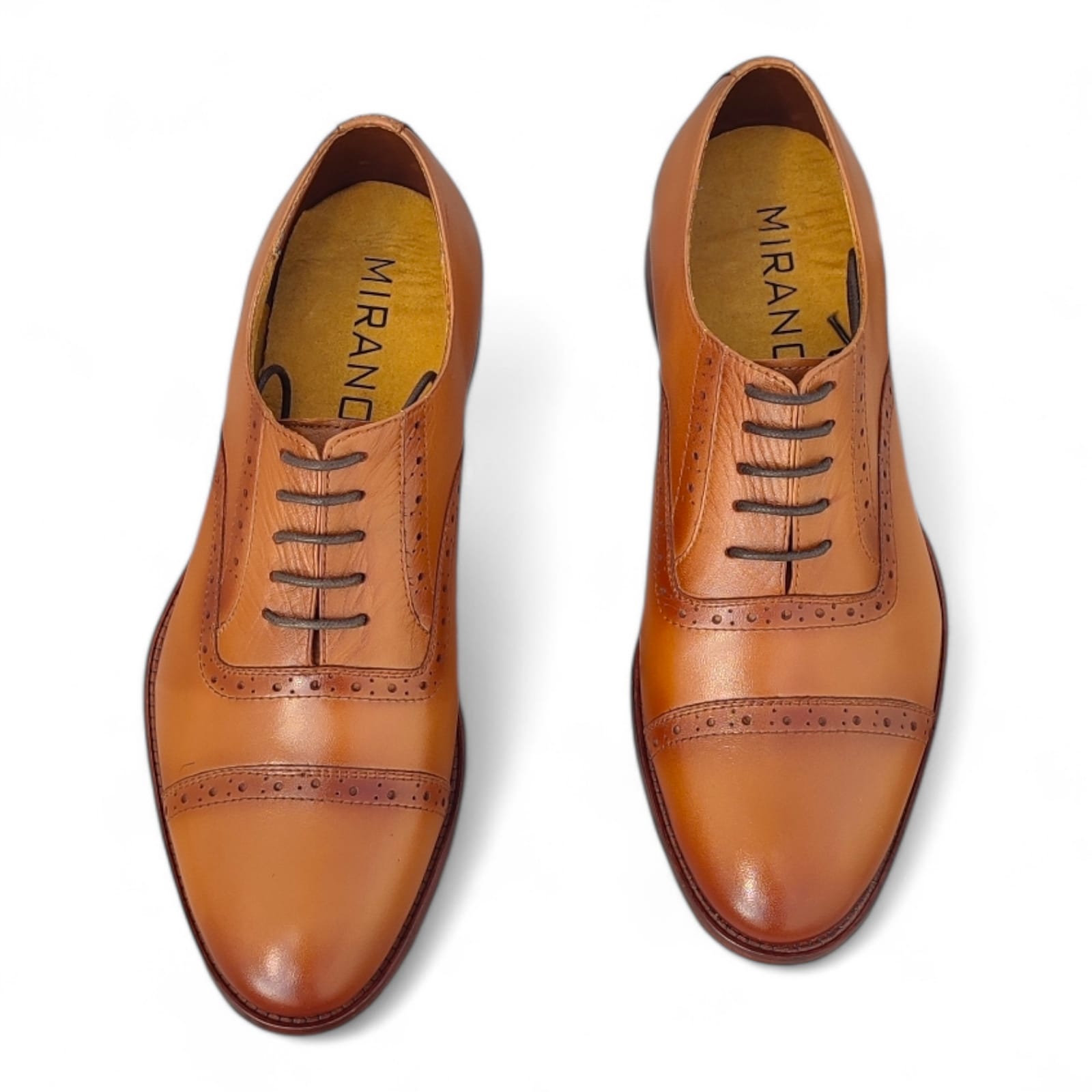 zapato Oxford Brogue Miel - Imagen 3
