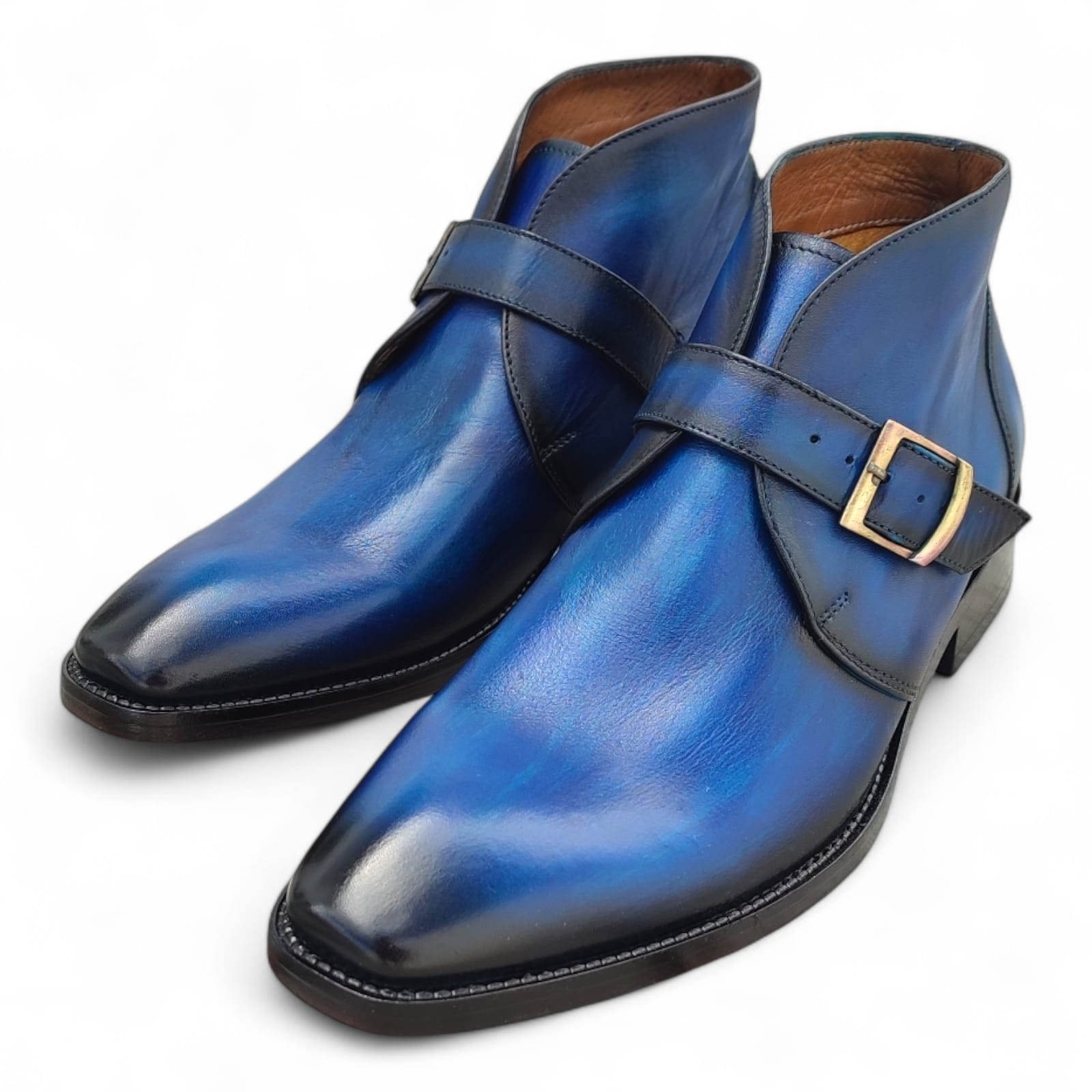 botin Single Monkstrap Frederik Azul Cielo