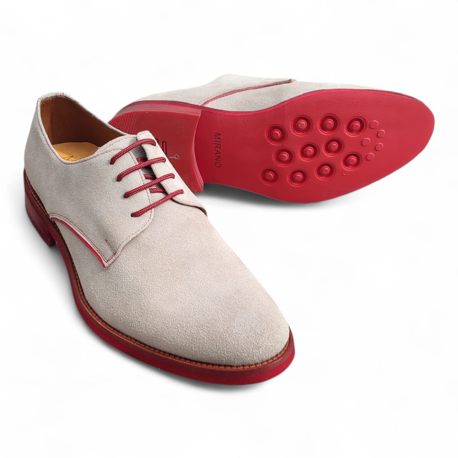 ZAPATO PARA HOMBRE DERBY TIM GRIS-ROJO - Imagen 2