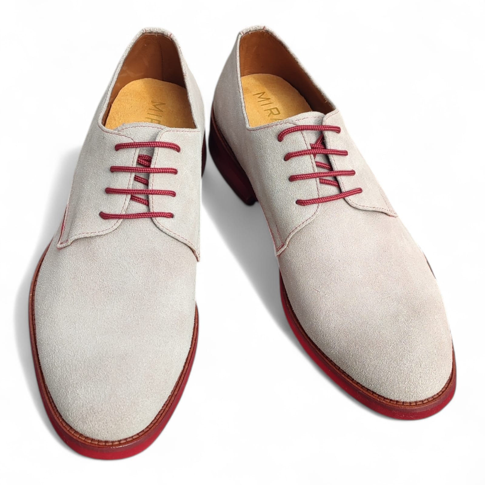 ZAPATO PARA HOMBRE DERBY TIM GRIS-ROJO - Imagen 3