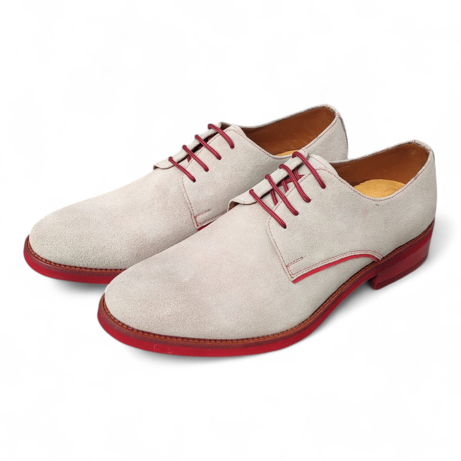 ZAPATO PARA HOMBRE DERBY TIM GRIS-ROJO - Imagen 4