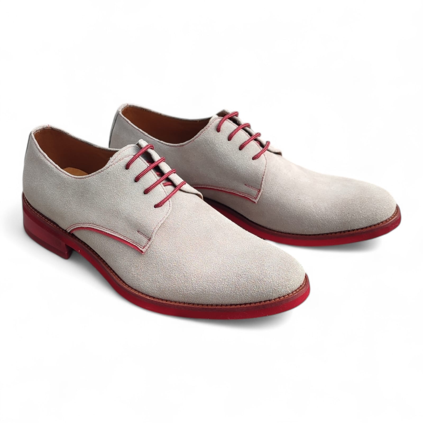 ZAPATO PARA HOMBRE DERBY TIM GRIS-ROJO - Imagen 5