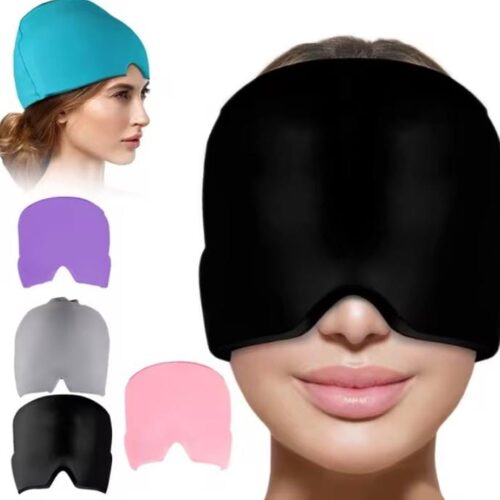 Gorro gel para migraña. dolor de cabeza