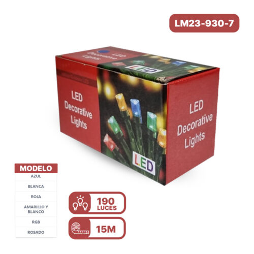 LUCES NAVIDAD TP2 LM67-72 190 LUCES 15M AUDIO