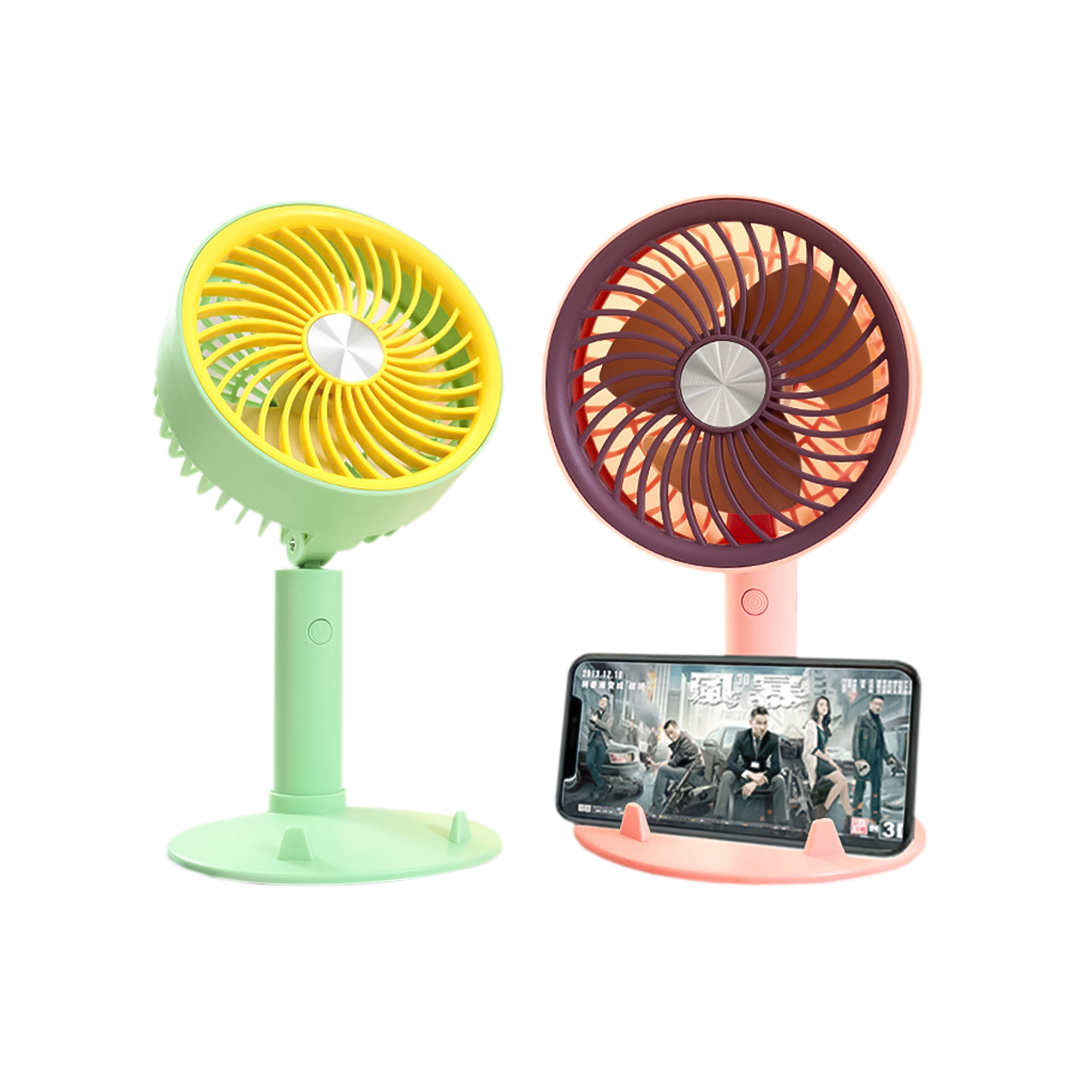 VENTILADOR PARA ESCRITORIO CON SOPORTE DE CELULAR