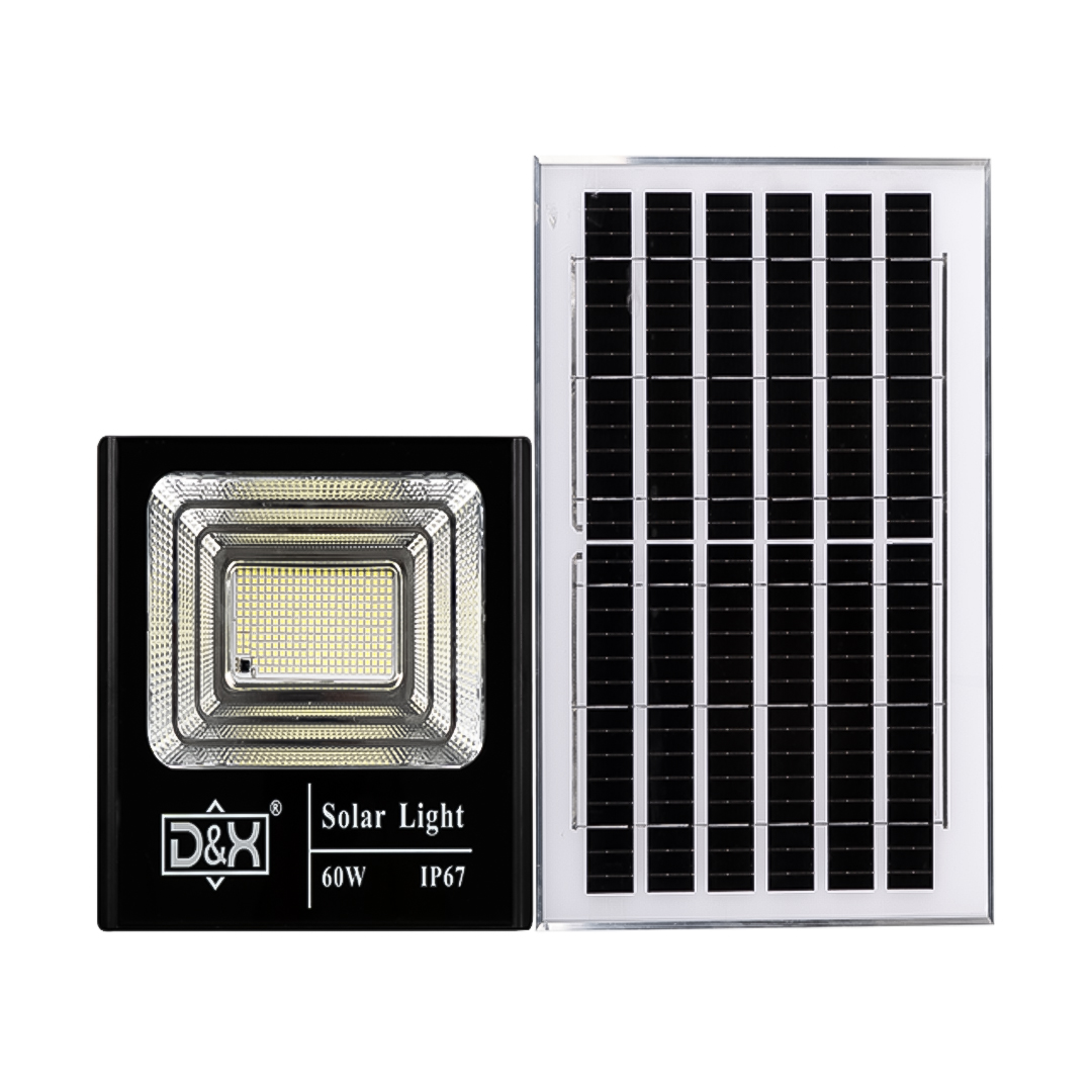 REFLECTOR RECARGABLE CON PANEL SOLAR DX-JB060 60W