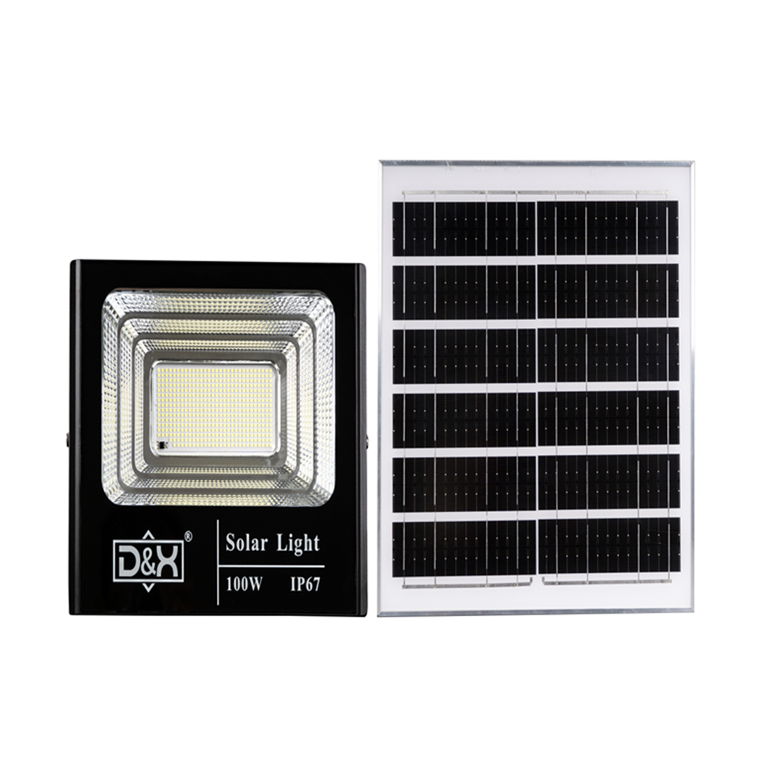 REFLECTOR RECARGABLE CON PANEL SOLAR DX-JB0100 100W