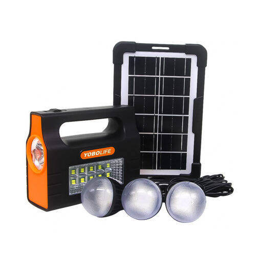 LAMPARA CON PANEL SOLAR Y FOCOS LM-3605