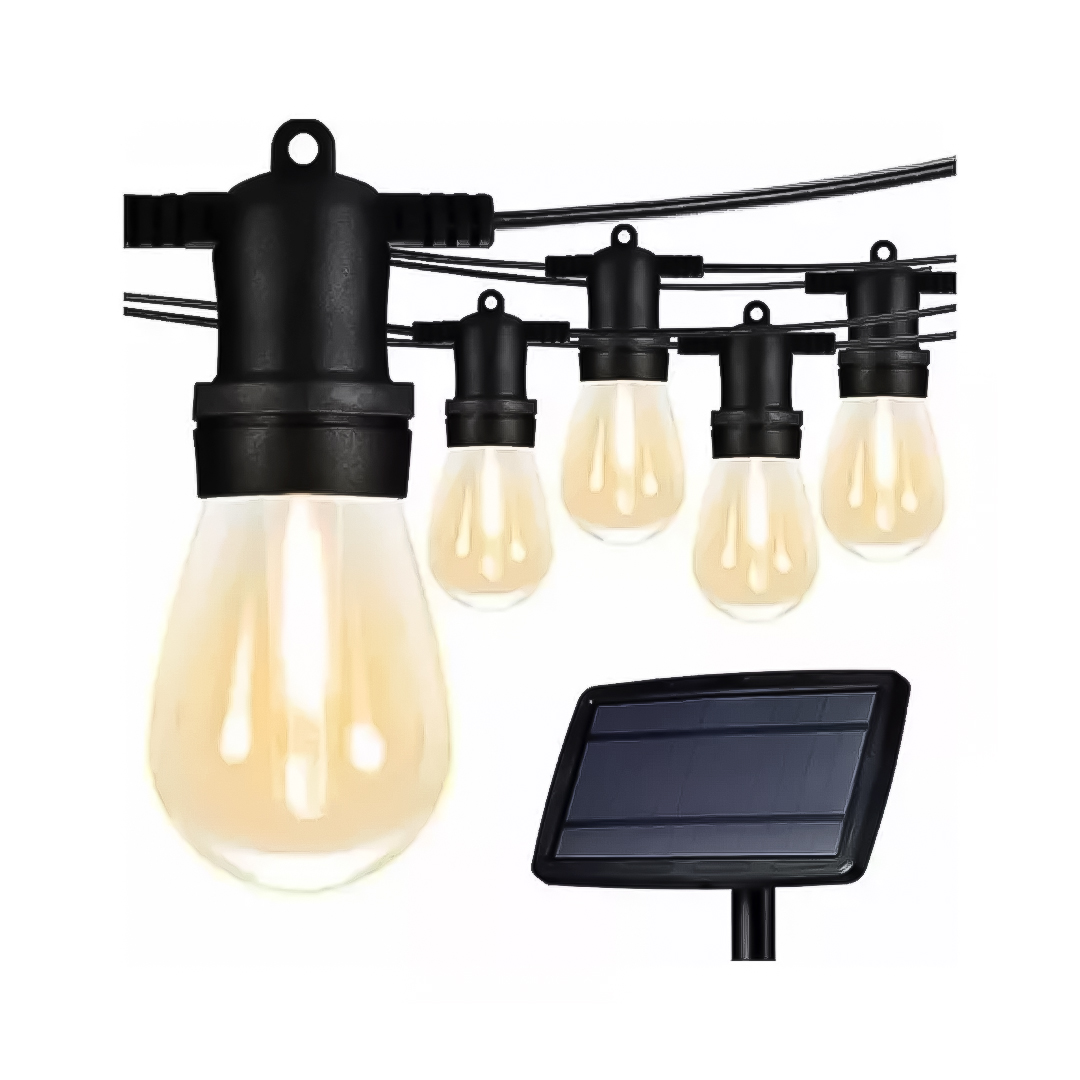 LUZ DECORATIVA 5M/10 LUCES + PANEL SOLAR