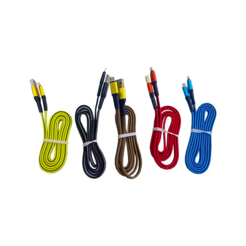 CABLE ECONOMICO PLANO PUNTA NEGRA Y COLOR TIPO V8