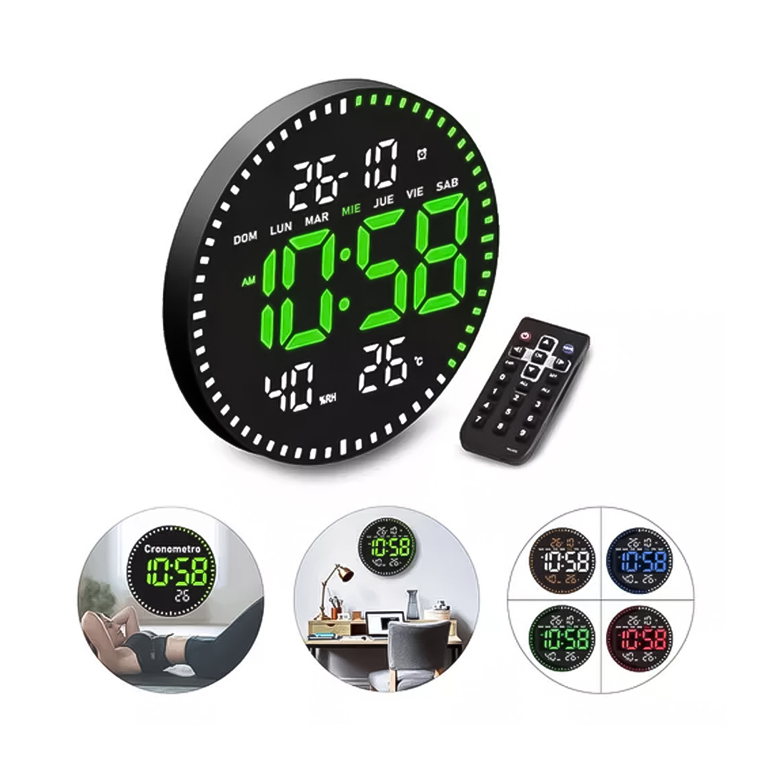 RELOJ ELECTRONICO REDONDO JH2560 25*25*3CM