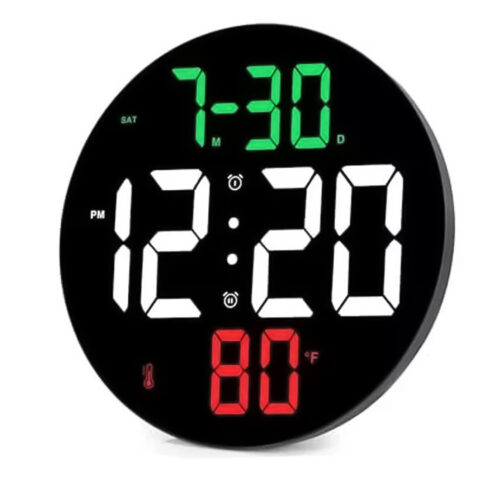 RELOJ ELECTRONICO REDONDO DS-3813L 30*30*3CM