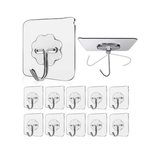 GANCHOS ADHESIVOS DE PARED (100 UNIDADES)