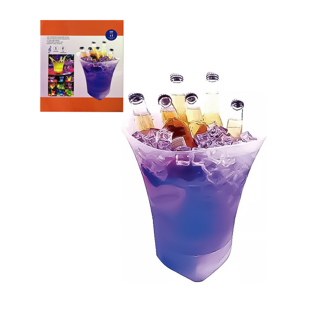 HIELERA PARLANTE 5W USB MULTICOLOR 5 LITROS