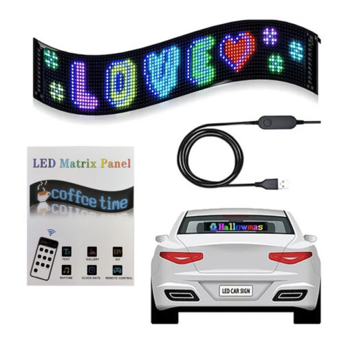 PANTALLA PARA AUTO FLEXIBLE 12*59.5 CM 5V/2A