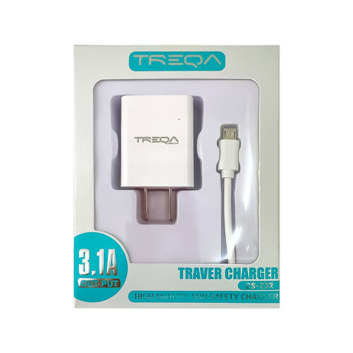 CARGADOR CON CABLE TIPO V8 TREQA CS-232