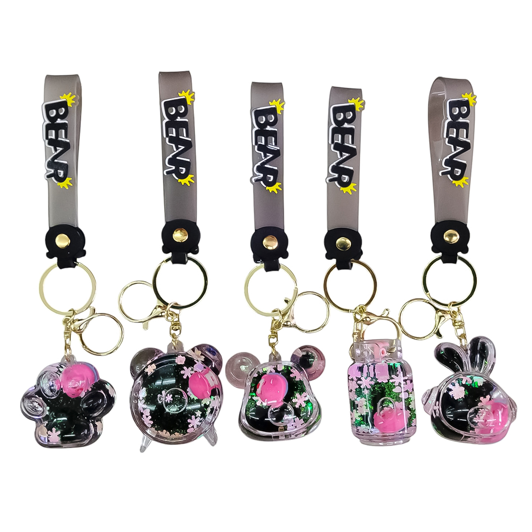 DOCENA LLAVERO AGUA BEAR BLCK