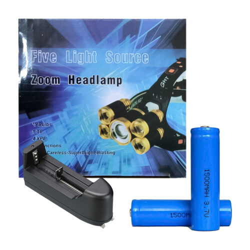 LINTERNA RECARGABLE DE CABEZA 5 CAJA AZUL