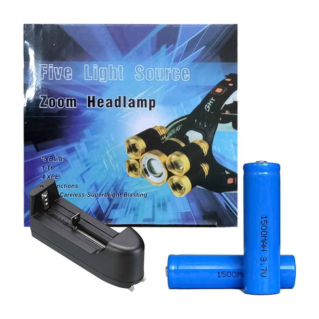 LINTERNA RECARGABLE DE CABEZA 5 CAJA AZUL