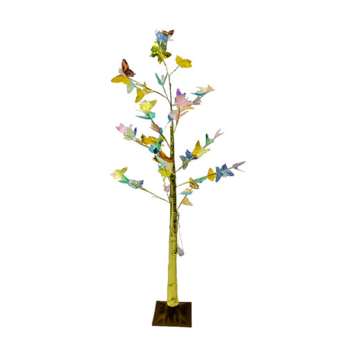 ARBOL DECORATIVO MARIPOSAS CON LUCES 1,90M