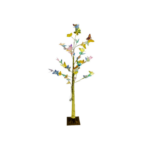 ARBOL DECORATIVO MARIPOSAS CON LUCES 1,50M