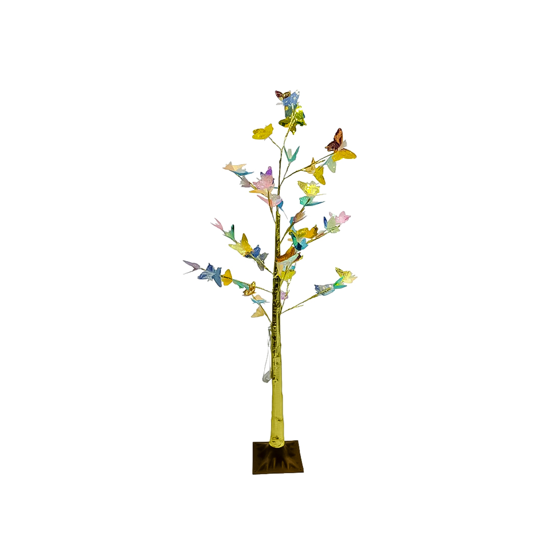 ARBOL DECORATIVO MARIPOSAS CON LUCES 1,50M