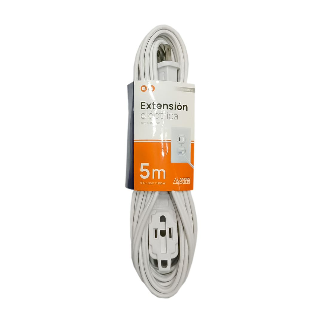 EXTENSION ELECTRICA BLANCA 5M 1250W
