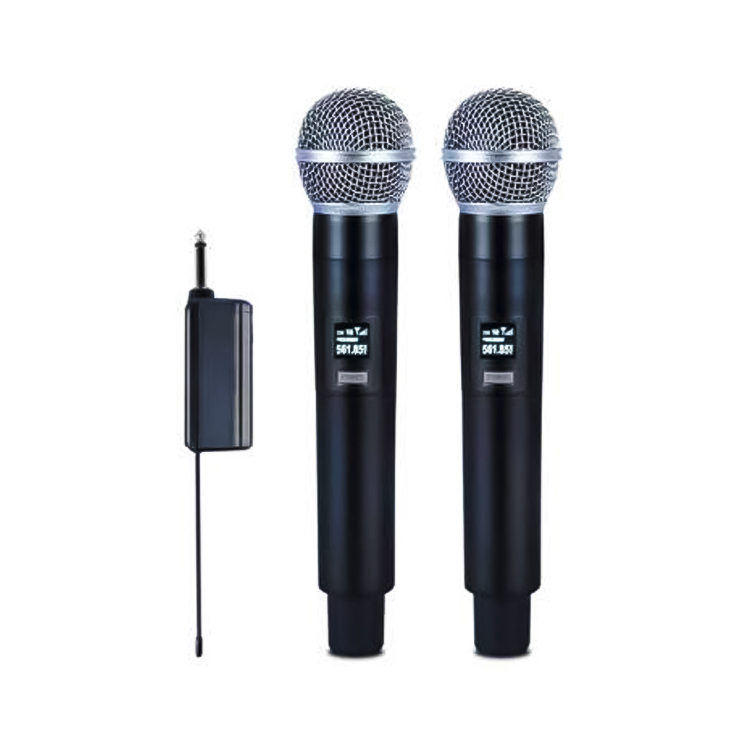 MICROFONO DOBLE REDONDO RECARGABLE (PAR)