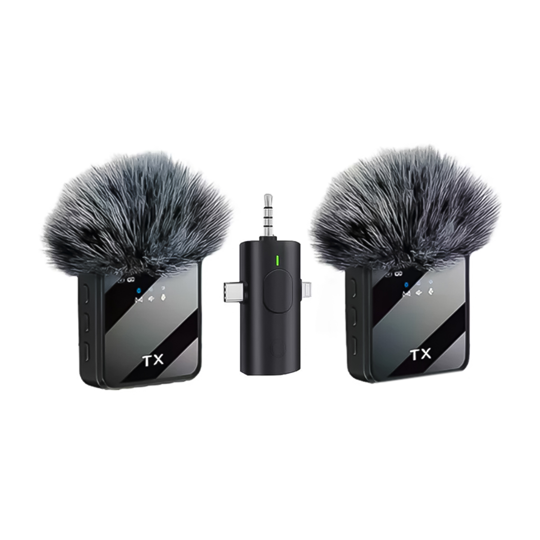 MICROFONO INALAMBRICO DE SOLAPA F11-2 PARA CELULAR