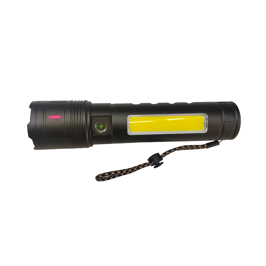 LINTERNA TACTICA RECARGABLE WHITE LASER LED CON PANTALLA
