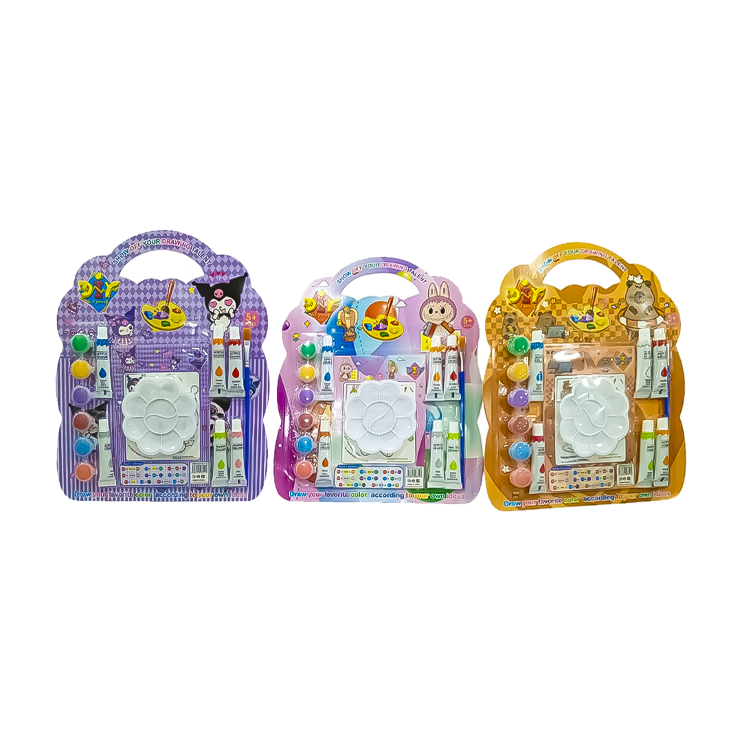 MINI SET DE TEMPERAS PERSONAJES INFANTILES (UNIDAD)