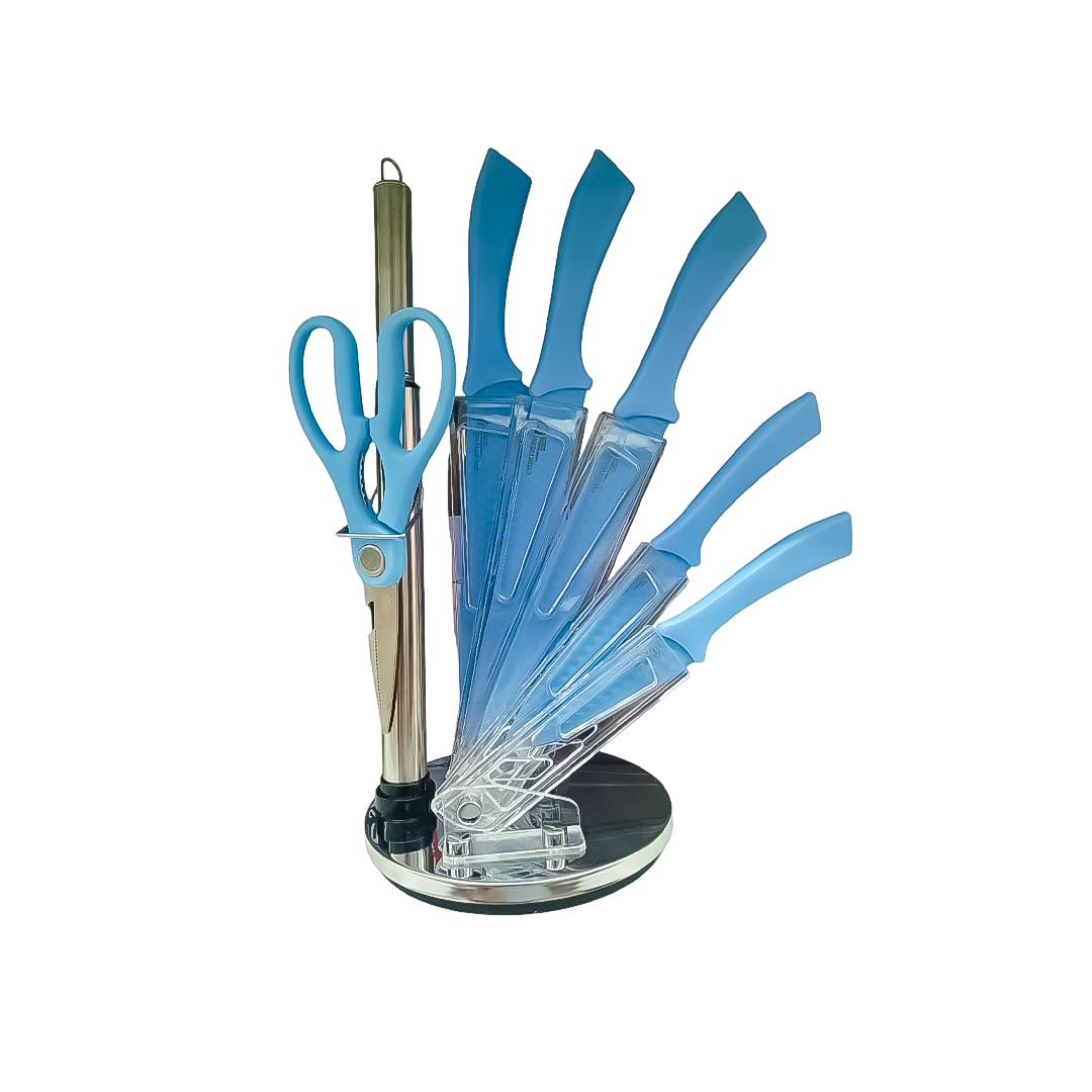 SET DE CUCHILLOS CON BASE FIJA EVDRTVERH 8 PIEZAS