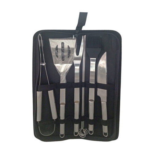 KIT DE BARBACOA PIEZAS DE ACERO (6 UNIDADES)