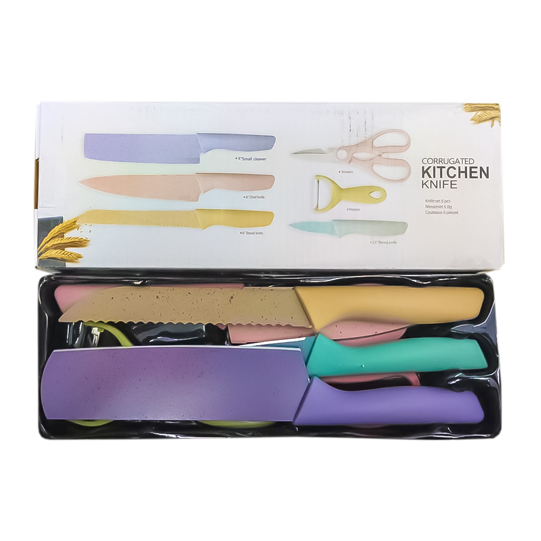 JUEGO DE CUCHILLOS DE COCINA (6 PIEZAS)