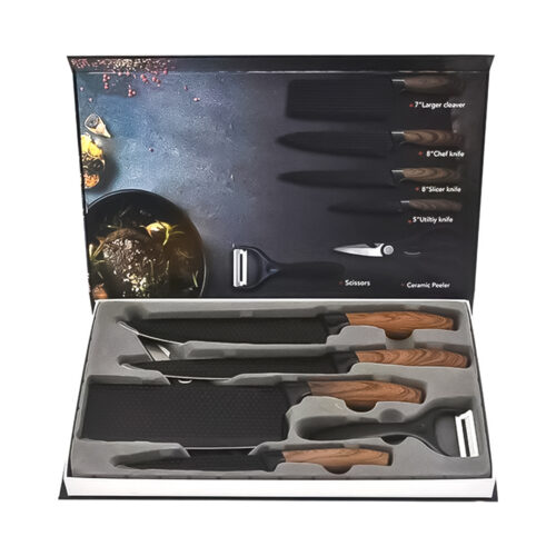 SET DE CUCHILLOS NEGROS ER-009